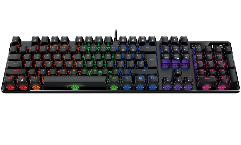 GENIUS GX GAMING Scorpion K12/ drátová/ mechanická/ Brown Switches/ RGB podsvícení/ Copilot/ USB/ černá/ CZ+SK layout